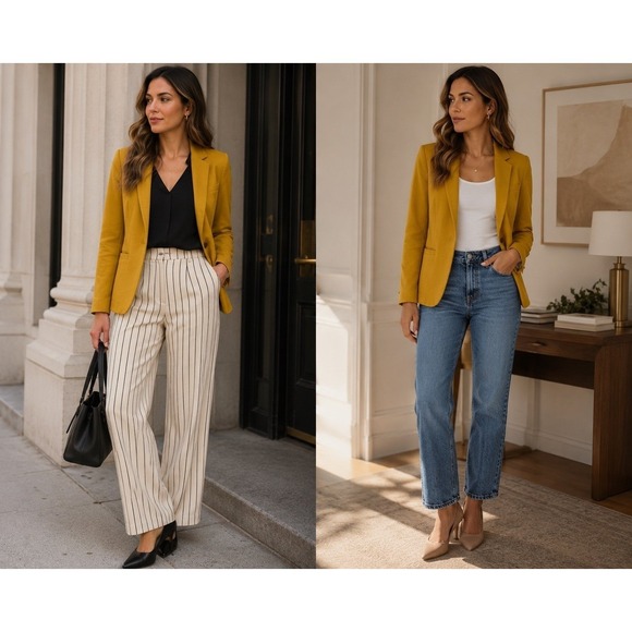 The Limited Jackets & Blazers - The Limited Yellow /Mustard color Blazer (sz. Small)
